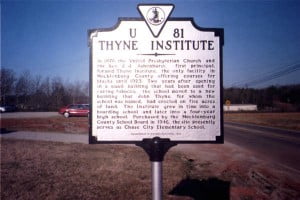 Thyne Institute, Chase City, Mecklenburg Co.